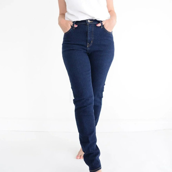 BDG Dark Wash Girlfriend High Rise Skinny Jeans 28 - Picture 2 of 16